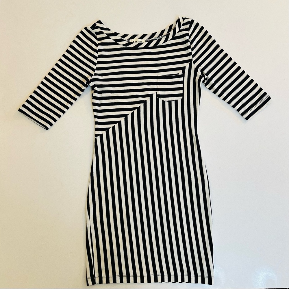 Small Black and White Striped Dress